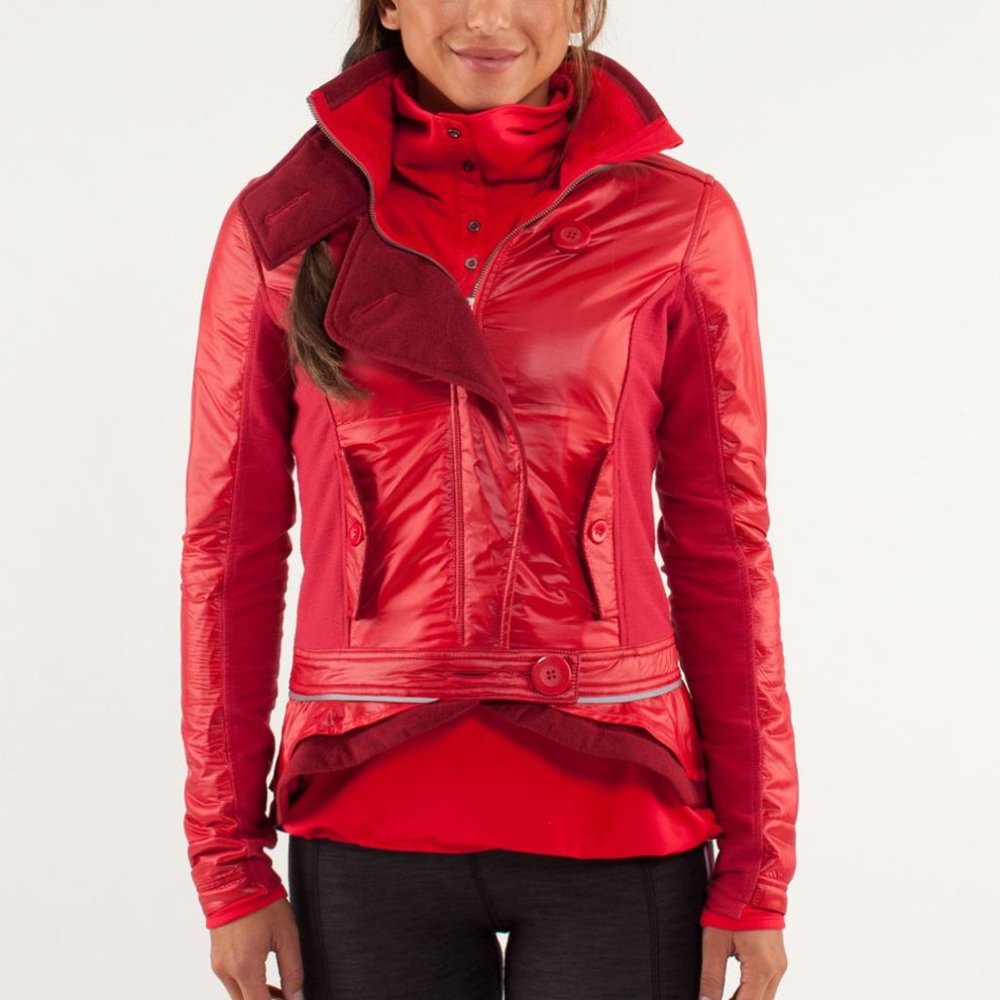Lululemon Pedal Power Jacket Currant Red 10